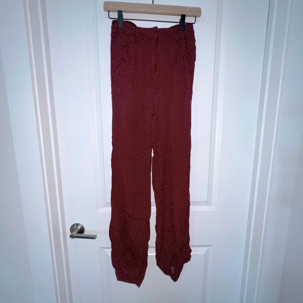 Burgundy work pants from boutique